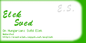 elek sved business card